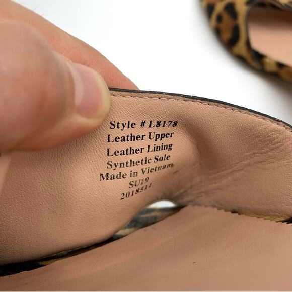 J. CREW Penny Ankle Strap Sandals in Leopard Calf Hair 9 - Picture 7 of 14